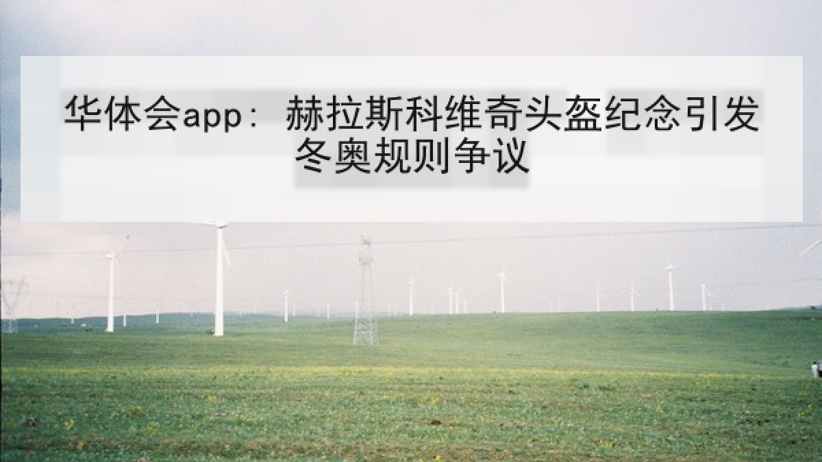 华体会app: 赫拉斯科维奇头盔纪念引发冬奥规则争议